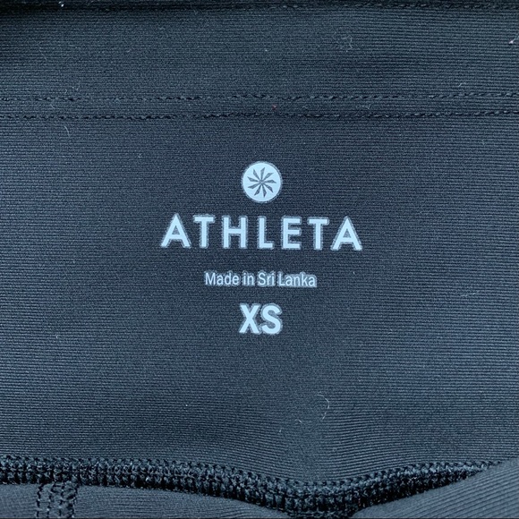 ATHLETA Black Lazer Cut Train Capri XS - Picture 3 of 4
